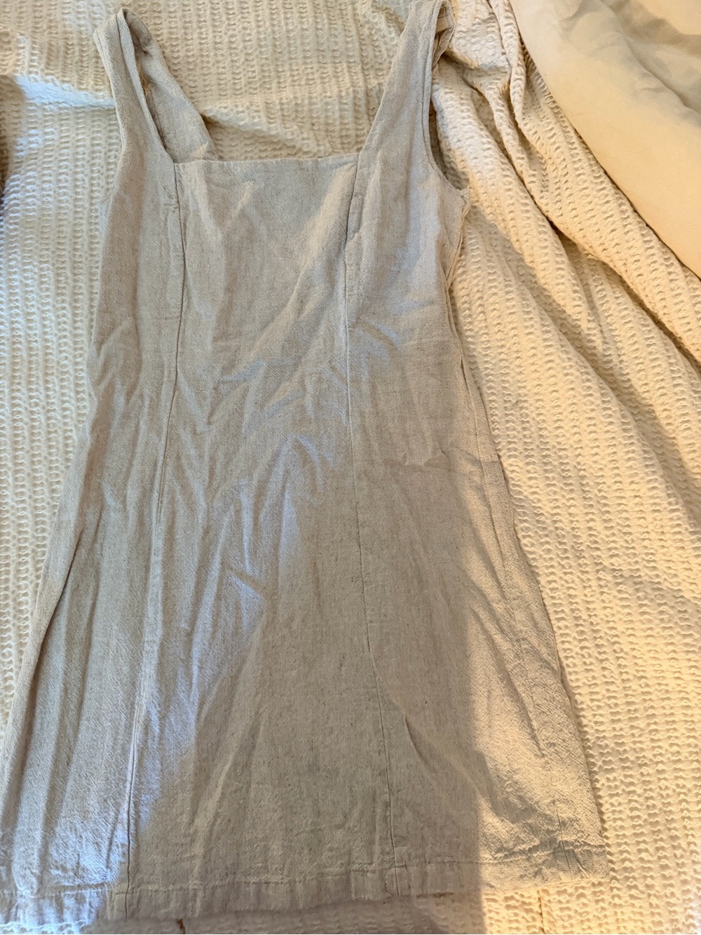 Old Navy - Size Small - Casual Sleeveless Linen Blend Dress in Light Beige